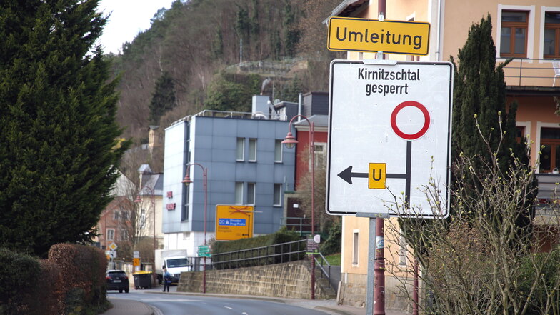 Bauarbeiten im Kirnitzschtal. Von Bad Schandau bis zum Lichtenhainer Wasserfall ist die Straße frei.