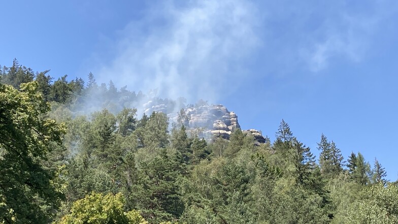 Der Waldbrand ist am Ameisenberg.