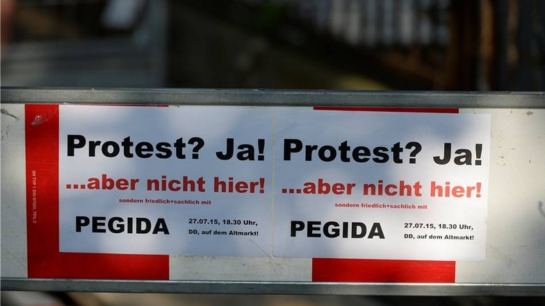 Das Pegida-Bündnis um Lutz Bachmann rief seine Anhänger dazu auf, der NPD-Kundgebung fernzubleiben.