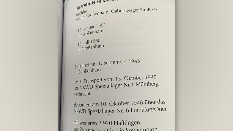 Ausschnitt aus dem Gedenkbuch der IG Mahnmal Marienkirche. Kirchner wird hier Kirschner genannt.