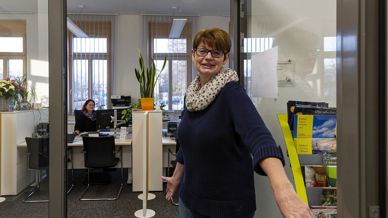 Ramona Oertel arbeitet im neuen Bürgerbüro in der Stadtverwaltung Wilsdruff.