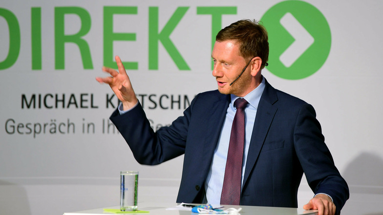 "Direkt: Michael Kretschmer im Gespräch mit Bürgern" hieß es jetzt in Oppach.