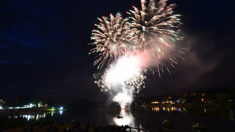 Der Höhepunkt des Fests ist immer das Feuerwerk, nach dem „Malter in Flammen“ ja auch benannt ist.  Fotos: