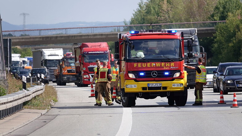 Nahe Dresden: Unfall mit Rehen auf der A17