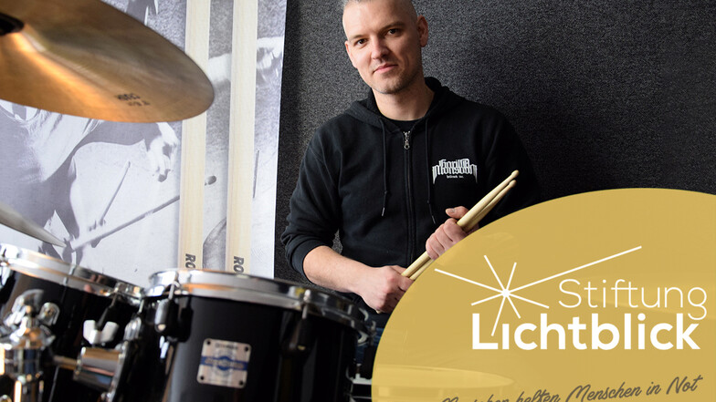 Ronny Garz eröffnete seine Schlagzeugschule „Drum Coaching Dresden“ und musste sie sofort wieder schließen. Die Eröffnungsfeier fiel mit dem Lockdown zusammen und somit ins Wasser.