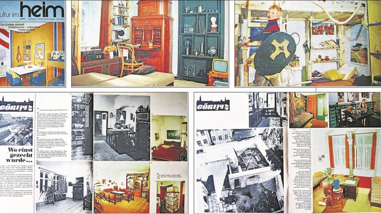 Die Zeitschrift „Kultur im Heim“ war mit 2,50 Mark für DDR-Verhältnisse teuer, erschien aber in großem Format und auf Kunstdruckpapier (oben links ein Titel von 1979). Seitenweise berichtete die Ausgabe über originelle Wohnideen in sanierten Häusern der h