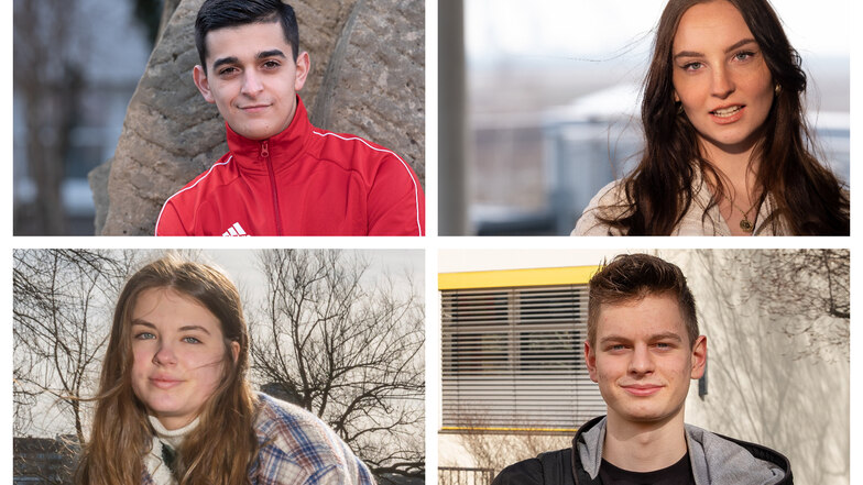 Die Schüler Mohammad Hassin, Stefanie Komšo, Elisa Rögner und Conrad Thiel berichten von ihrem Alltag.