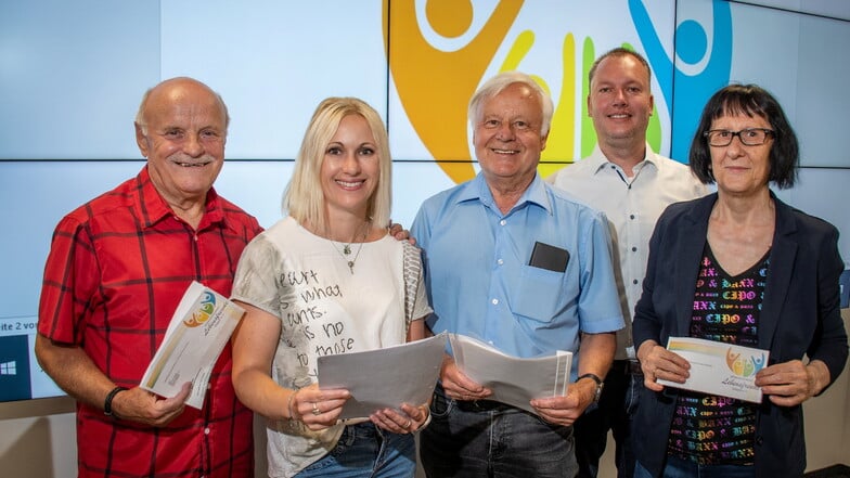 Im Vorstand des Ehrenamtsvereins Lebensfreude Döbeln arbeiten Martin Friebel, Katja Richter, Wilfried Löffler, Tino Hütter und Elke Makk (von links) mit.