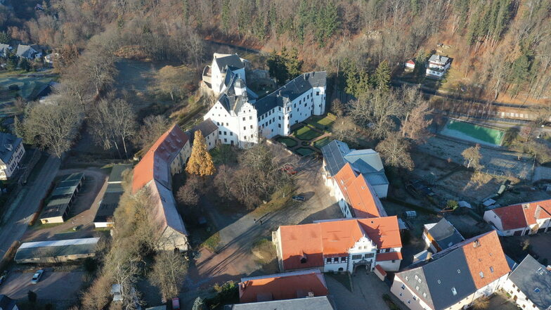 Schloss Lauenstein aus der Vogelperspektive.
