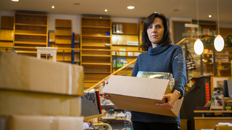 Christiane Königsmann sieht sich gezwungen, die St.-Benno-Buchhandlung aufzugeben.