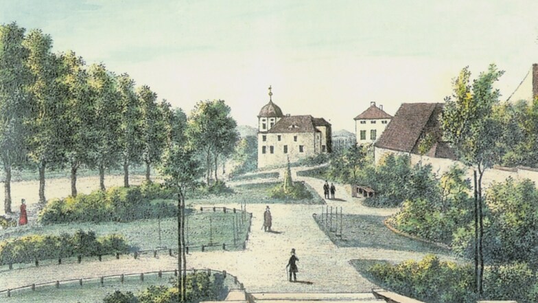 Zittaus Grüner Ring hat viele Künstler inspiriert. Moritz Gabriel zeichnete 1846
die "Promenade an der großen Bastei".