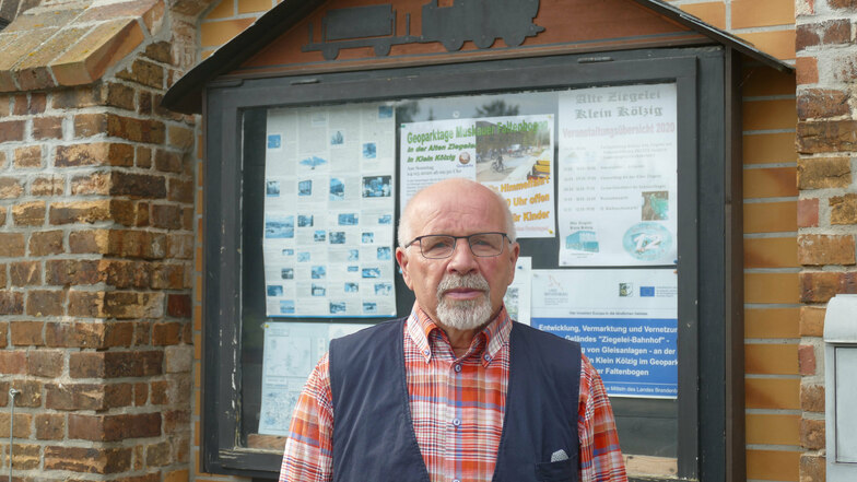 Eberhard Müller, Bürgermeister der Gemeinde Neiße-Malxetal, freut sich über die neuen Möglichkeiten, welche die umgebaute Ziegelei in Klein Kölzig bietet.