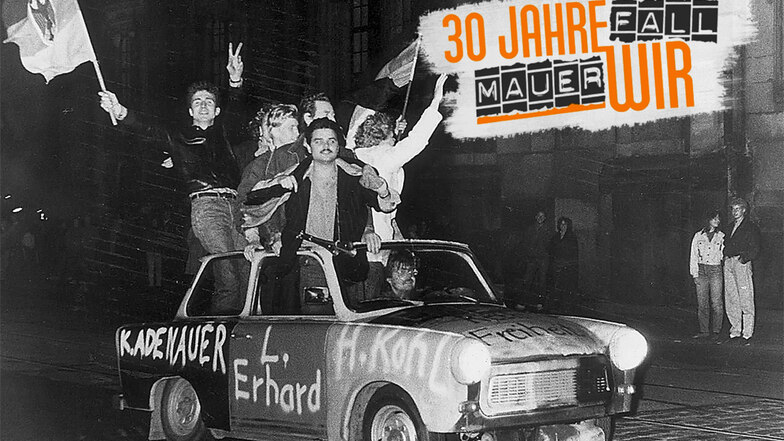 Jugendliche sprühten ihren Trabi im Oktober 1990 schwarz-rot-gold an und feierten die Einheit mit einer Tour durch Dresden. Wie denkt die letzte Generation Ost heute über die deutsche Wiedervereinigung?