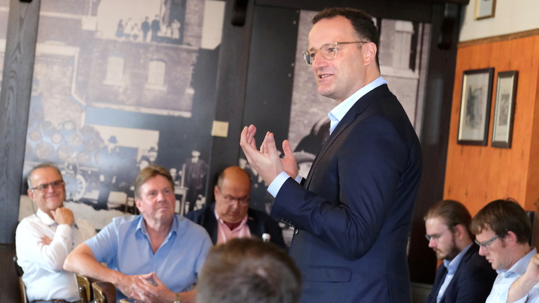 Jens Spahn sprach vor Unternehmern in Meißen.