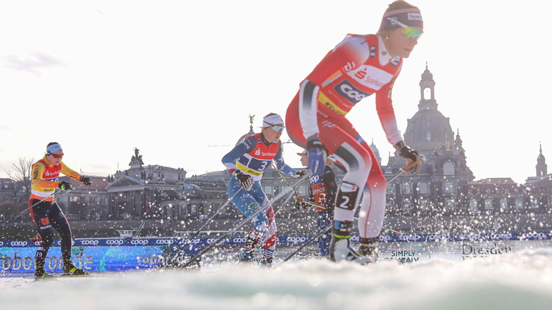 Wird dieses Jahr trotz Lockdown stattfinden: Der Ski-Weltcup am Dresdner Elbufer.