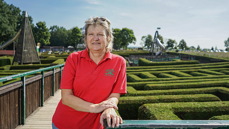 Regina Frenzel hat den Irrgarten aufgebaut und fast 30 Jahre lange geführt. Jetzt geht sie in den Vorruhestand.