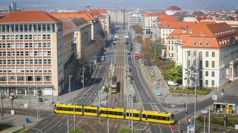 Sollten die Dresdner Innenstadt größtenteils von Autos freigehalten werden? Die OB-Wahl am 12. Juni entscheidet auch über die zukünftige Verkehrspolitik.