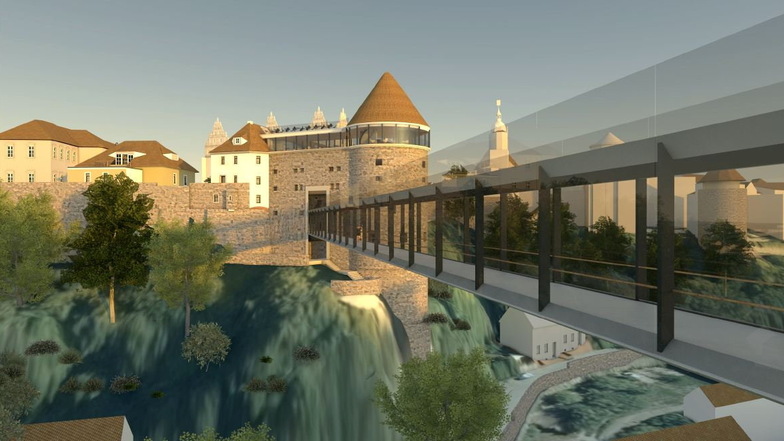 So könnte Bautzens neue Brücke über die Spree aussehen. Laut einem neuen Gutachten soll die Brücke auch viel mehr Touristen anziehen.