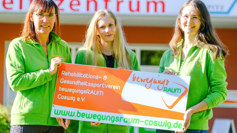 Katrin Götze, Aline Blass und Susanne Köhler vom Bewegungsraum Coswig e. V. wollen gleich mehrere Selbsthilfegruppen in Coswig gründen.