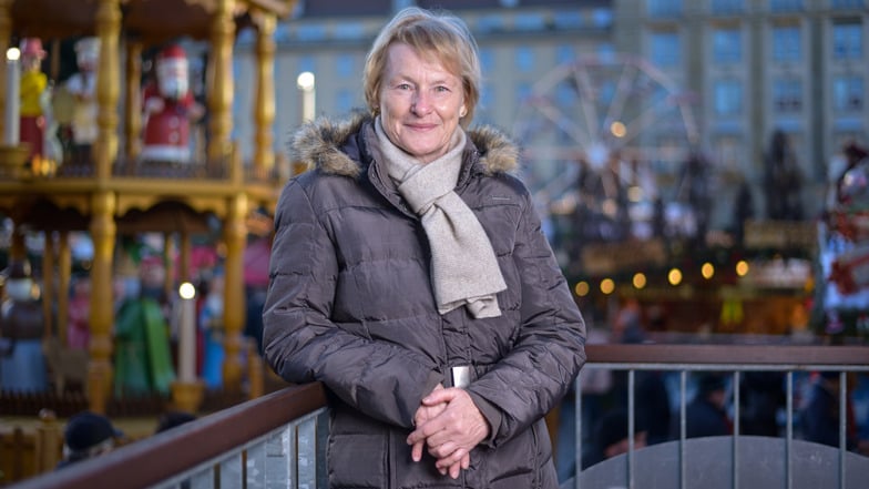 Sigrid Förster ist stolz auf den Striezelmarkt und auf den Enthusiasmus der Händler und Firmen, die ihr Bestes geben.
