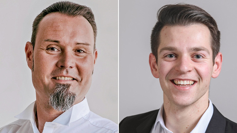 Miro Becker (links) ist der neue Chef der FDP Mittelsachsen und Philipp Hartewig deren Bundestagskandidat.