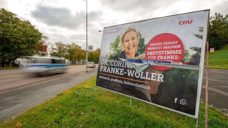 Heidenau: CDU vergisst großes Wahlplakat