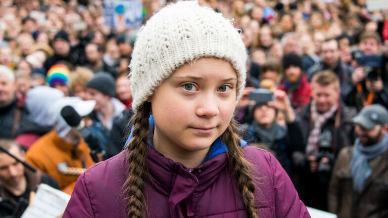 Schülerin Greta Thunberg initiierte den Umwelt-Protest.