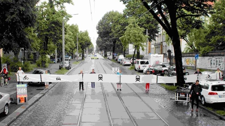 So wünscht sich die Initiative "Königsbrücker muss leben" eine neue Variante der viel diskutierten Straße in der Neustadt. Doch manch einer geht weiter.