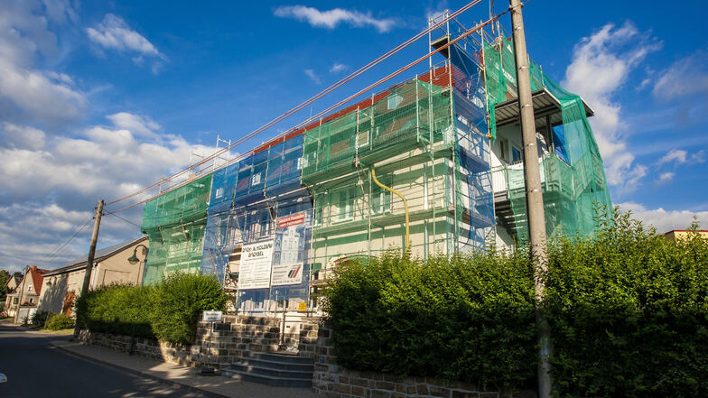 Die Bauarbeiten an der Kita Sonnenschein Haus II in Wilsdruff werden bald beendet sein.