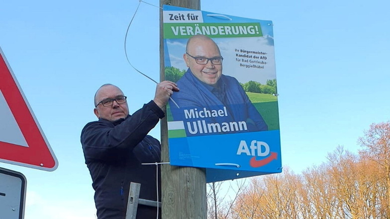 Als Michael Ullmann vergeblich als Bürgermeister für Bad Gottleuba-Berggießhübel kandidierte, warb er mit dem Spruch "Zeit für Veränderung".