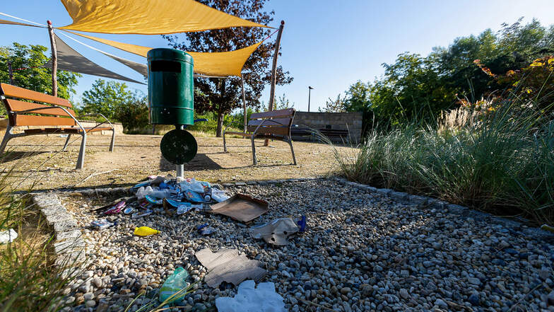 Müll, der auf Wegen und in Grünanlagen landet, ist im Mehrgenerationenpark Zauckerode ein gewohnter Anblick.
