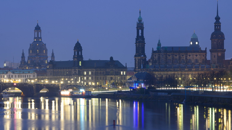 Blick auf Dresden. Auf der Smart City Expo wird auch für die Landeshauptstadt als intelligente Stadt geworben.