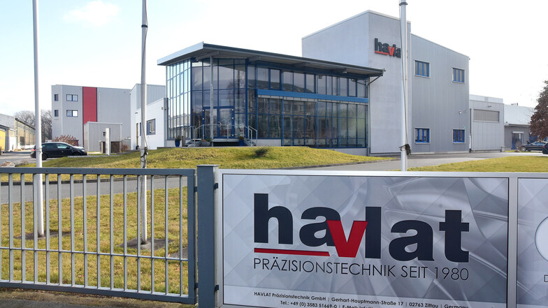 Blick auf das Firmengelände von Havlat.