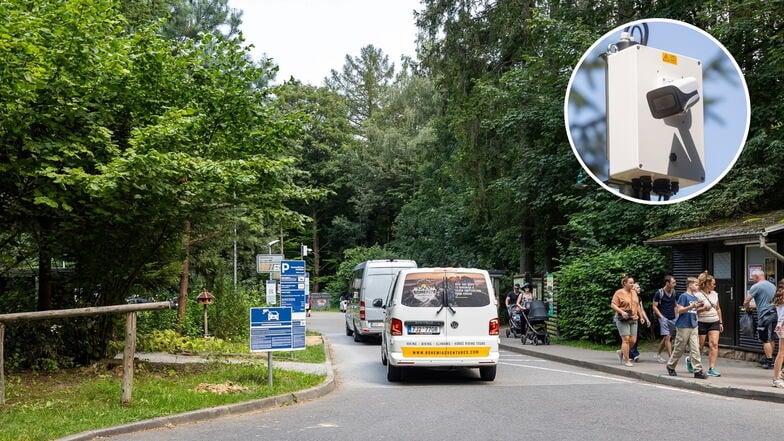 Parkplatz an der Bastei: Scanner haben die Schranken ersetzt. Die Möglichkeiten des digitalen Systems werden aber nicht ausgeschöpft.