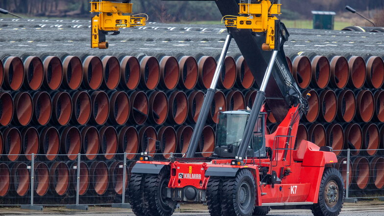 In der Ostsee wird die Gaspipline Nord Stream 2 gebaut.