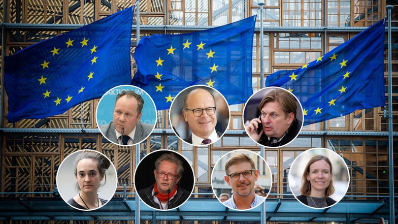 Fünf Männer und zwei Frauen ziehen aus Sachsen ins Europäische Parlament ein.