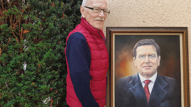Vor 14 Jahren hatte sich Joachim Krause schon darum bemüht, Gerhard Schröders Porträt für die Kanzlergalerie zu malen - ohne Erfolg.