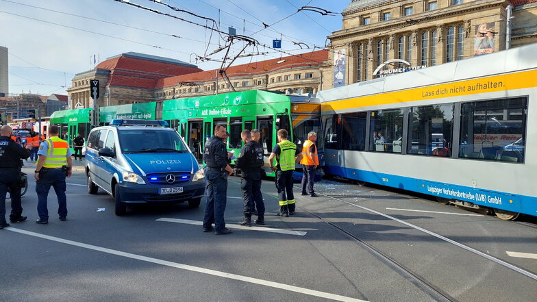 Verletzte bei Straßenbahn-Unfall in Leipzig