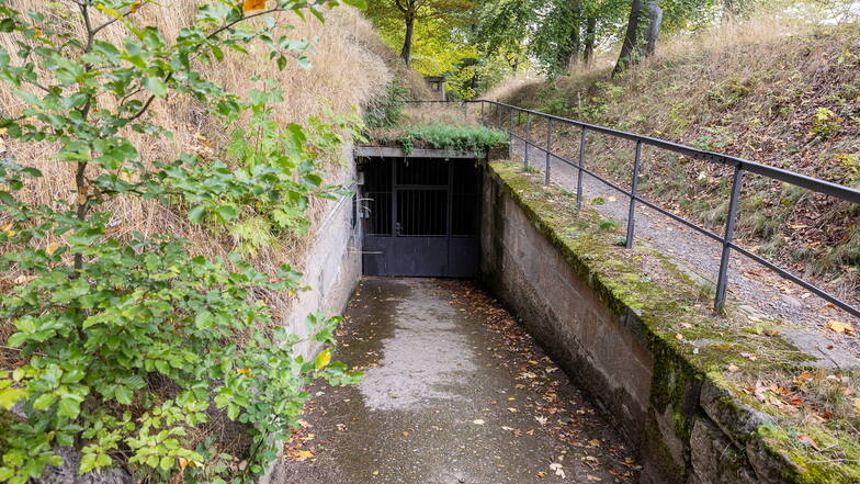 Eingangsbereich zum einst streng geheimen Bunker der DDR-Zivilverteidigung.
