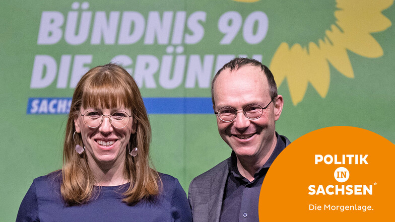 Wollen auch 2024 wieder in die Regierung: Katja Meier und Wolfram Günther.