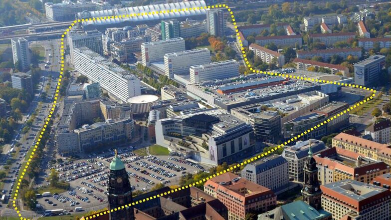 Für eine attraktivere Innenstadt: Im Gebiet zwischen Dr.-Külz-Ring und Hauptbahnhof sollen neue Bänke und einheitliche Werbetafeln aufgestellt werden.