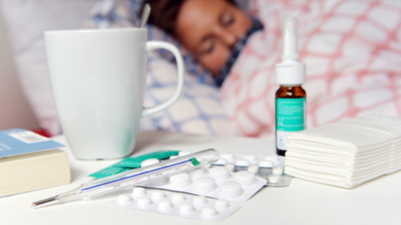 Hohes Fieber, Schnupfen, Schmerzen: Eine echte Grippe fällt heftig aus.