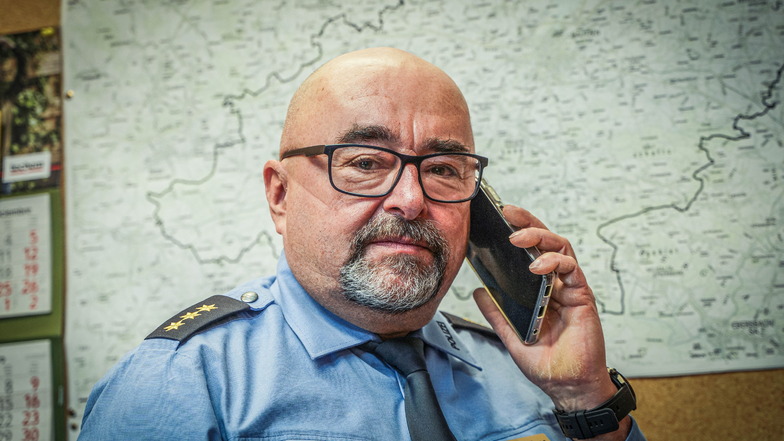 Polizeidirektor Mario Steiner leitet das Polizeirevier in Bautzen und ist auch für die Einsätze montags bei den Corona-Protesten verantwortlich.