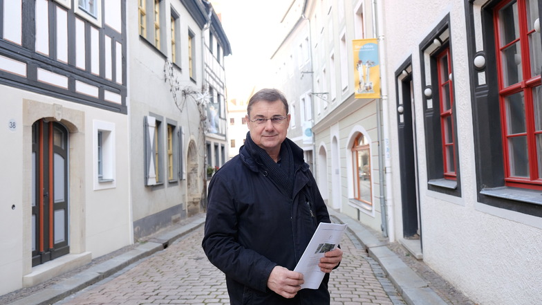 Einer der „Aktivisten“ auf der Görnischen Gasse: Bauingenieur und Stadtrat Holger Metzig.