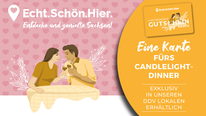 Das perfekte Geschenk zum Valentinstag: die Gastronomie-Gutscheinkarte für Dresden
