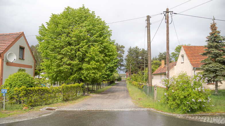 An der Alten Straße in Neudorf geht es zum Grundstück von Heiderose Stölzel. Zwar ist der vordere Teil (im Foto) bereits öffentliche Straße, aber anschließend führt die Zufahrt über privaten Grund.