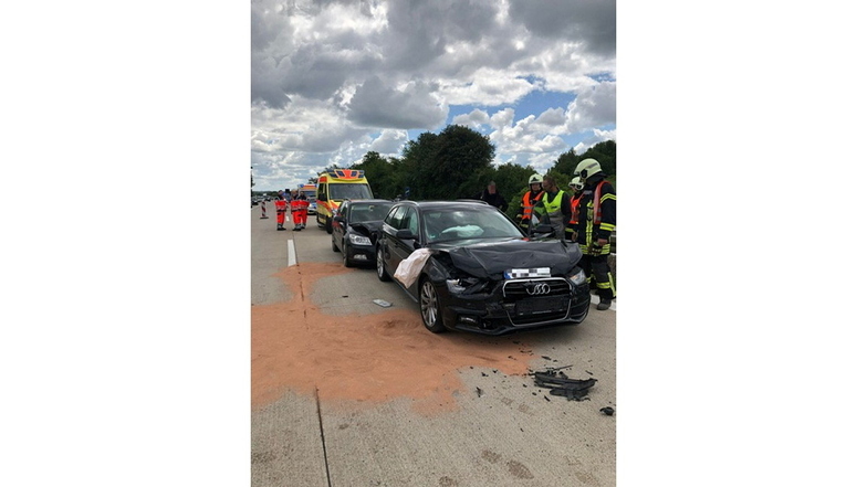 Am Vormittag waren die Döbelner Feuerwehrleute wieder einmal auf der Autobahn 14 im Einsatz.