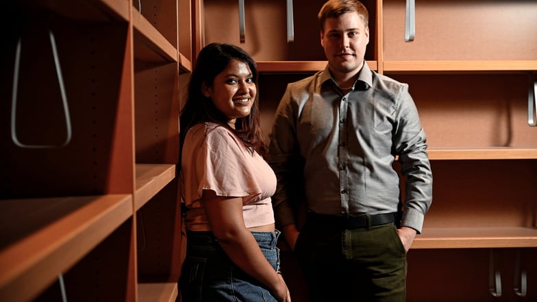 Sie könnten die Ersten sein, die bei ESMC in Dresden arbeiten werden: Die beiden Studierenden Anurima Mallick und Jannis Kaliske.