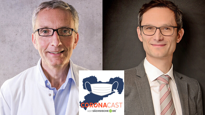 Professor Reinhard Berner, Leiter der sächsischen Schulstudie, und Dr. Hagen Schölzel, Kommunikationswissenschaftler, diskutieren im CoronaCast.