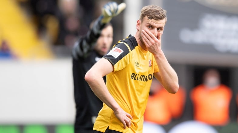 Das Entsetzen stand Christoph Daferner im Februar 2022 beim Duell gegen Hansa Rostock ins Gesicht geschrieben.